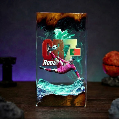 Football Player Epoxy Lamp