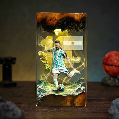 Football Player Epoxy Lamp