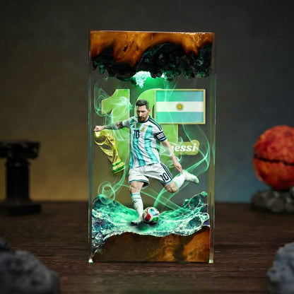 Football Player Epoxy Lamp