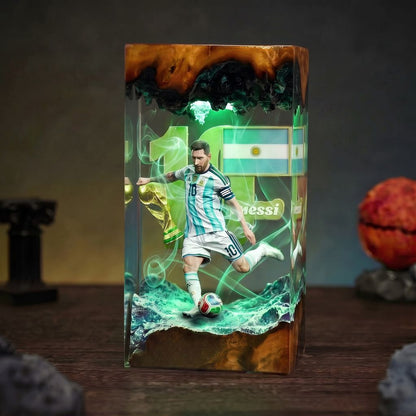 Football Player Epoxy Lamp