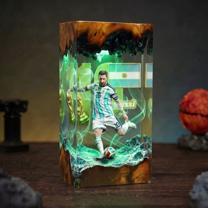 Football Player Epoxy Lamp