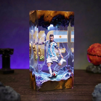 Football Player Epoxy Lamp