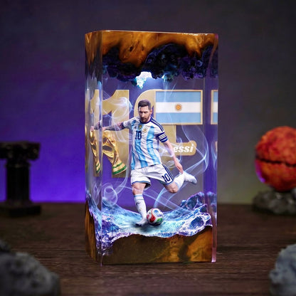 Football Player Epoxy Lamp